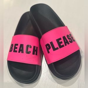 **SOLD** PINK Victoria’s Secret “Beach Please” Slides, Large